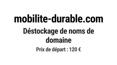 Nom de domaine mobilite-durable.