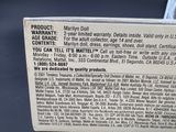 a close up of a label on the back of a car