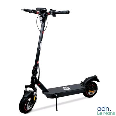 a close up of a scooter on a white background