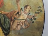 a picture of a painting of a woman and a child