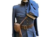 an image of a blue uniform with a hat and a leather belt