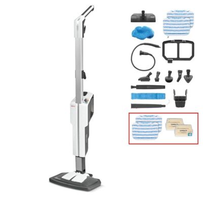 21 / Balai vapeur 2 en 1 avec nettoyeur vapeur portabl…