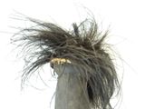 an image of a vase with a very long hair on it
