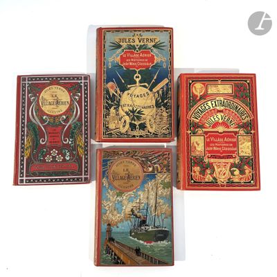 several books are lined up on a white surface