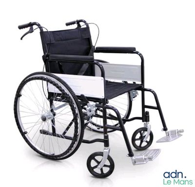 the wheel chair is empty and ready to be used