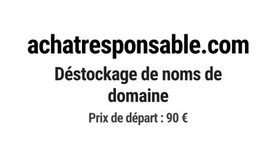 Nom de domaine achatresponsable.