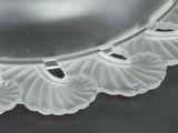 a clear glass plate with a decorative design on it