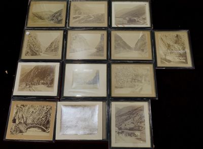 a lot of pictures that are on a table