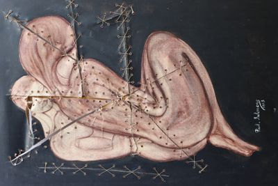 une peinture représentant une femme assise sur une chaise
