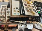 a pile of assorted items on a table