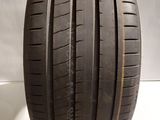 a close up of a tire on a white surface