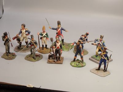Figurines d'artistes - Empire - 54 mm, réunion de 10 soldats…