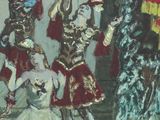 un tableau représentant un groupe de personnes dansant sur une scène