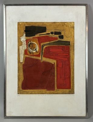 an image of a painting on a wall with a picture of a man