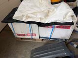 a pile of items that are sitting on a pallet