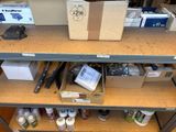 a shelf that has many different items on it