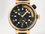 Montre Louis Vu Vu Vu Vu avec cadran noir et boîtier doré
