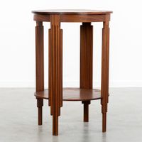 Table d'appoint haute, en bois sculpté, style Art déco, vers… (photo 4)