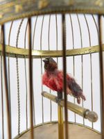 CAGE MUSICALE - Petite cage en laiton à oiseau chanteur auto… (photo 3)