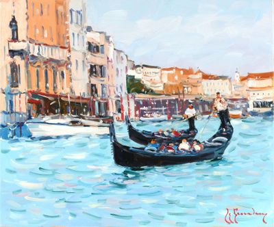 Guy LEGENDRE (né en 1946) "Le Grand Canal à Venise"