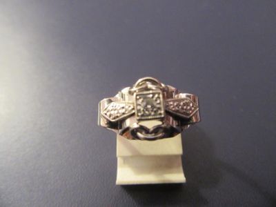 Bague EN OR 18k DE Style Art Deco, Sertie DE Petits Dia…
