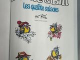 a book with a picture of a bunch of birds on it