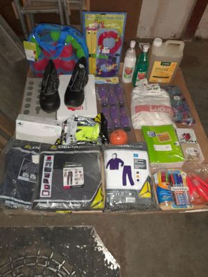 a box full of items that are sitting on the floor
