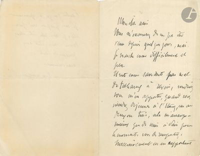 an old handwritten letter with a black ink writing on a piece of paper