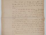 une lettre écrite à l'encre noire sur une feuille de papier