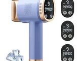 an image of a blue hair dryer with four different buttons