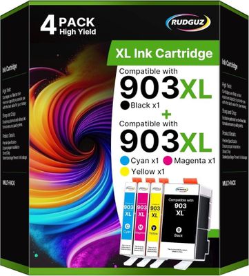 pack of 4 ink cartridges for hp 903xl hp 903xl hp 903xl hp 903xl hp 903xl hp
