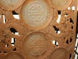 a basket that has some cookies in it on a table