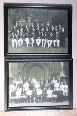 Deux photographies anciennes, équipe de football et équipe d…
