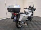 a motorcycle that is parked in a garage