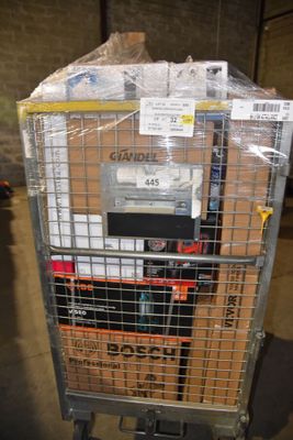 a cart with a lot of boxes on top of it