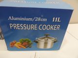a box of pressure cooker sitting on a table