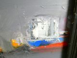 a painting of a boat that is in the water