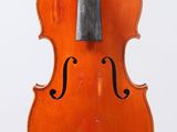 an old violin with a bow on a white background