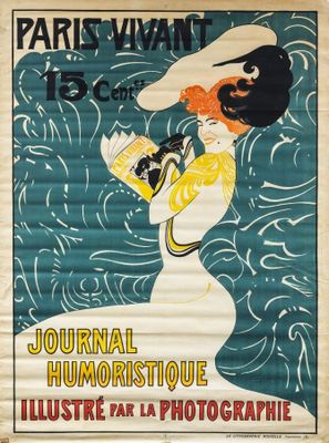 an old poster advertising the paris woman ' s magazine