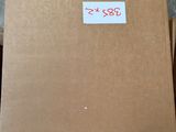 a cardboard box with a price label on it