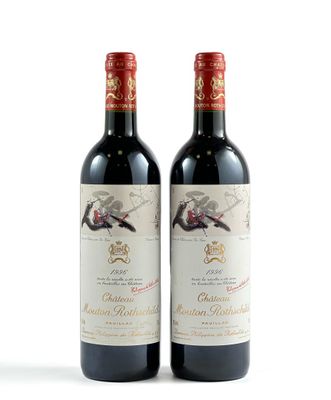deux bouteilles de vin rouge posées l'une à côté de l'autre sur une surface blanche