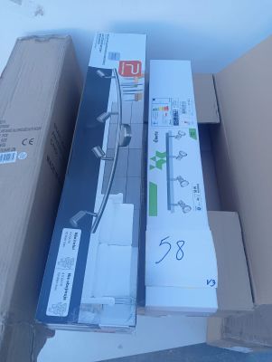 many boxes of electronic equipment sitting on a table