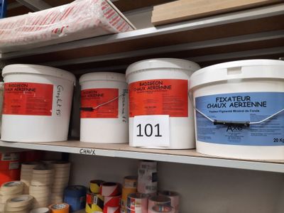 4 pots pour enduits à la chaux dont 3 badigeons et 1 fixateu… - Photo 1