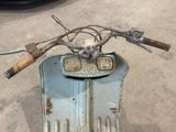 a motorcycle that is parked in a garage