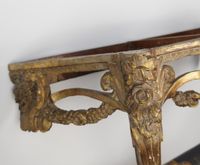 Console en bois mouluré, sculpté et doré à deux montants à e… (photo 4)
