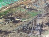 a picture of a painting of a dirt road