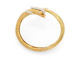 une bague en forme de serpent en or jaune 18 carats sertie de diamants