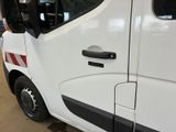 a white van with a red stripe on the side of it