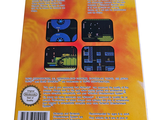 a back cover of a book with a picture of a man playing a video game