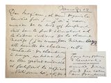 une lettre manuscrite du président des États-Unis à son épouse